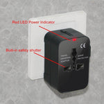 Multi-function world travel universal power outlet adapter