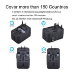 Multi-function world travel universal power outlet adapter